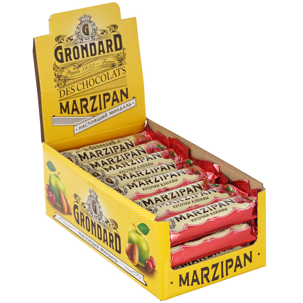  TM Grondard     (8415) Батончики глазированные Марципановые Клюква, (24шт по 50г)    в Иваново