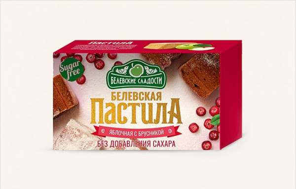 №2 Пастила  200г диетическая с КЛЮКВОЙ, НОВЫЙ ФОРМАТ (4*50г)    в Иваново