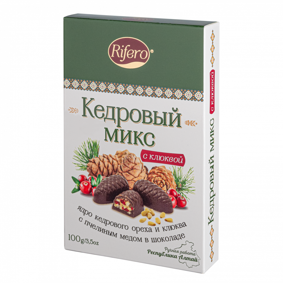  Риф и ко Конфеты "Кедровый микс КЛЮКВА" 100г     в Иваново